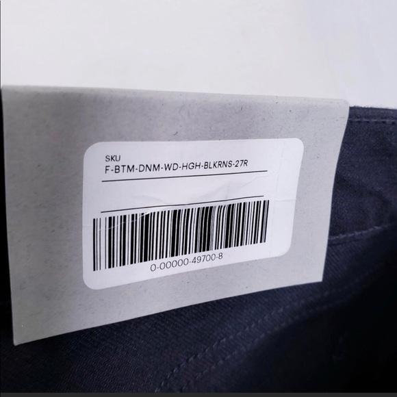 NWT Everlane High Waist Black Wide Leg Jeans 27 - Picture 5 of 5